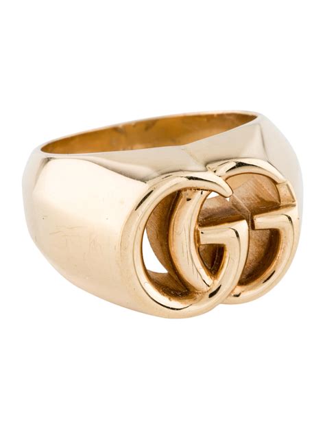 gucci gold plated ring|gucci trademark ring in gold.